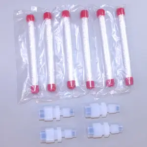 1130 Sodalime Trap, Pkg-6, 4 each 1/4×1/2 Teflon Fittings